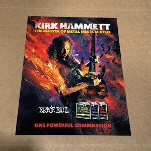 Kirk Hammett of Metallica - Ernie Ball - 2014 Print Advertisement